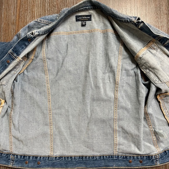 Lucky Brand The Tomboy Trucker Denim Jacket XL TG Blue Wash - Picture 8 of 14